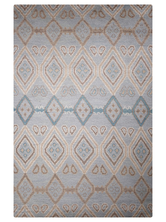 Honeycombed Hand Knotted Rug — rug only