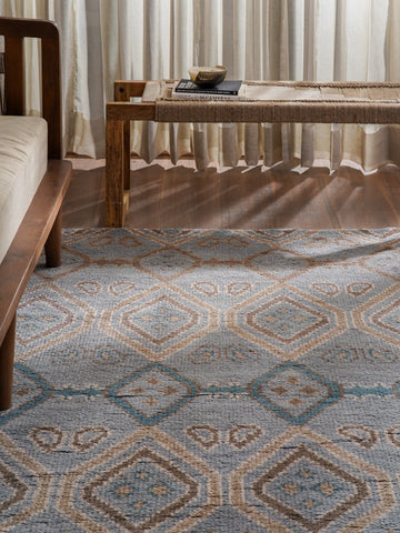 Honeycombed Hand Knotted Rug