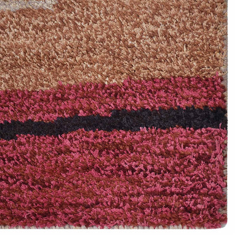 Hand Knotted Wool Area Rug Contemporary Multicolor N00953