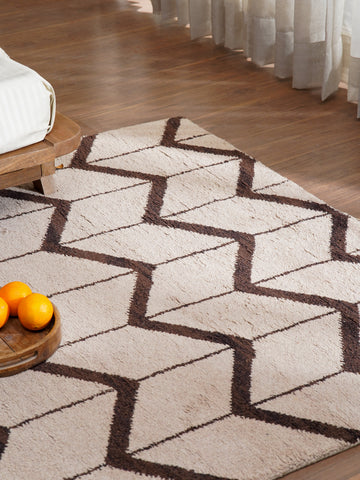Parqueted Hand Knotted Rug