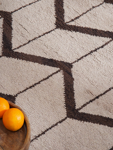 Parqueted Hand Knotted Rug