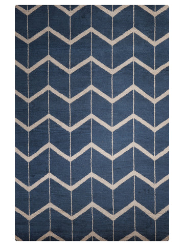 Parqueted Hand Knotted Rug