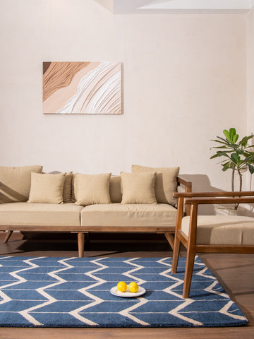 Parqueted Hand Knotted Rug