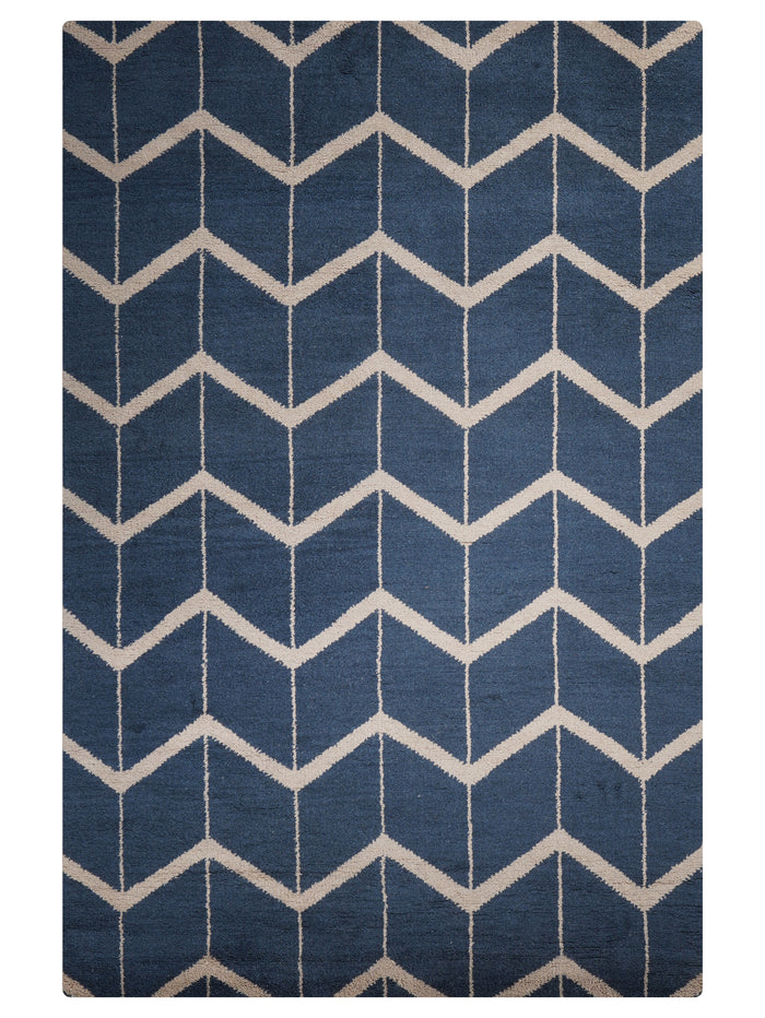 Parqueted Hand Knotted Rug — rug only