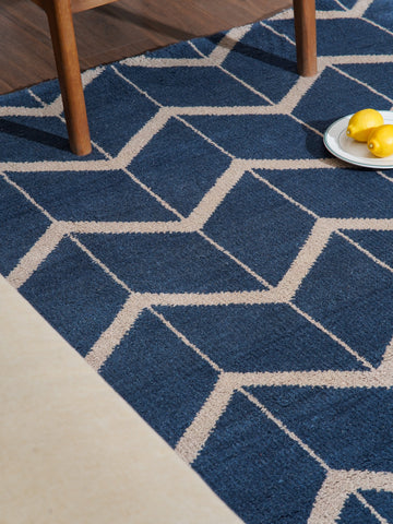 Parqueted Hand Knotted Rug