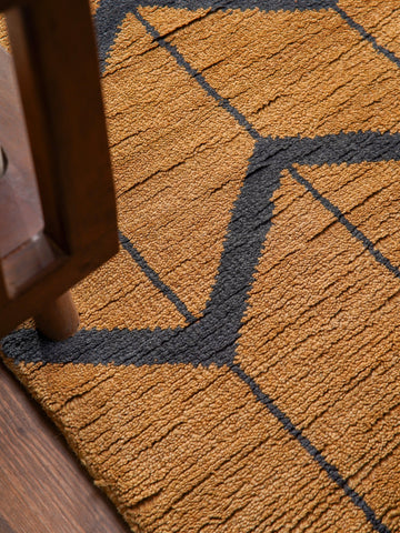 Parqueted Hand Knotted Rug