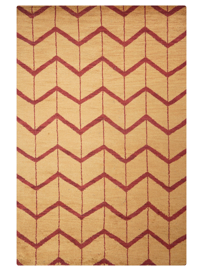 Parqueted Hand Knotted Rug — rug only
