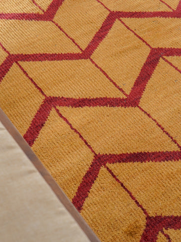 Parqueted Hand Knotted Rug