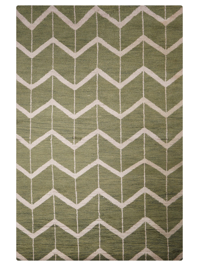 Parqueted Hand Knotted Rug — rug only