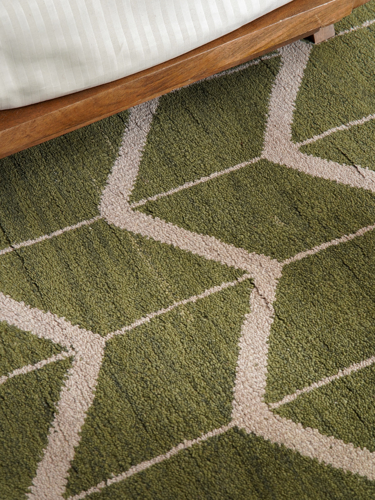 Parqueted Hand Knotted Rug