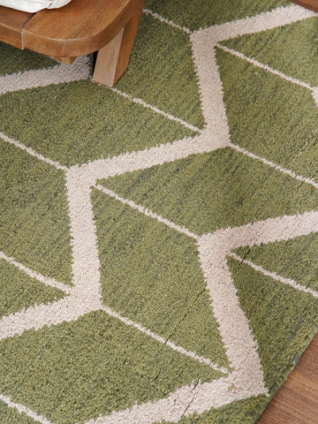 Parqueted Hand Knotted Rug