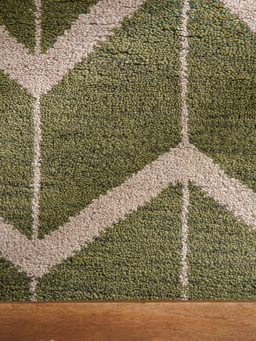 Parqueted Hand Knotted Rug