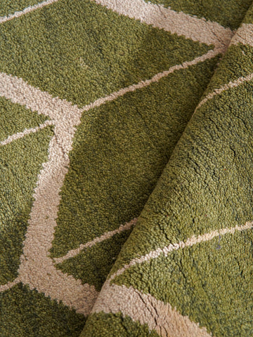 Parqueted Hand Knotted Rug