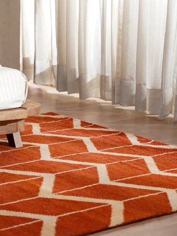 Parqueted Hand Knotted Rug