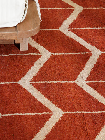 Parqueted Hand Knotted Rug