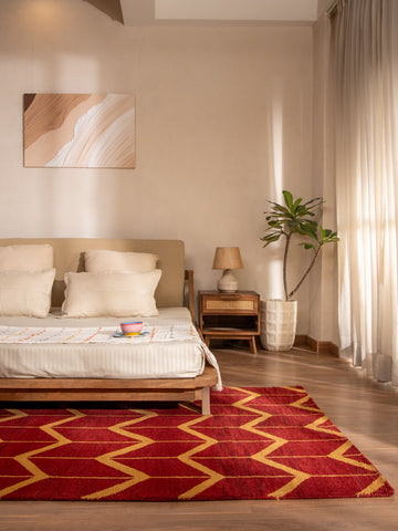 Parqueted Hand Knotted Rug