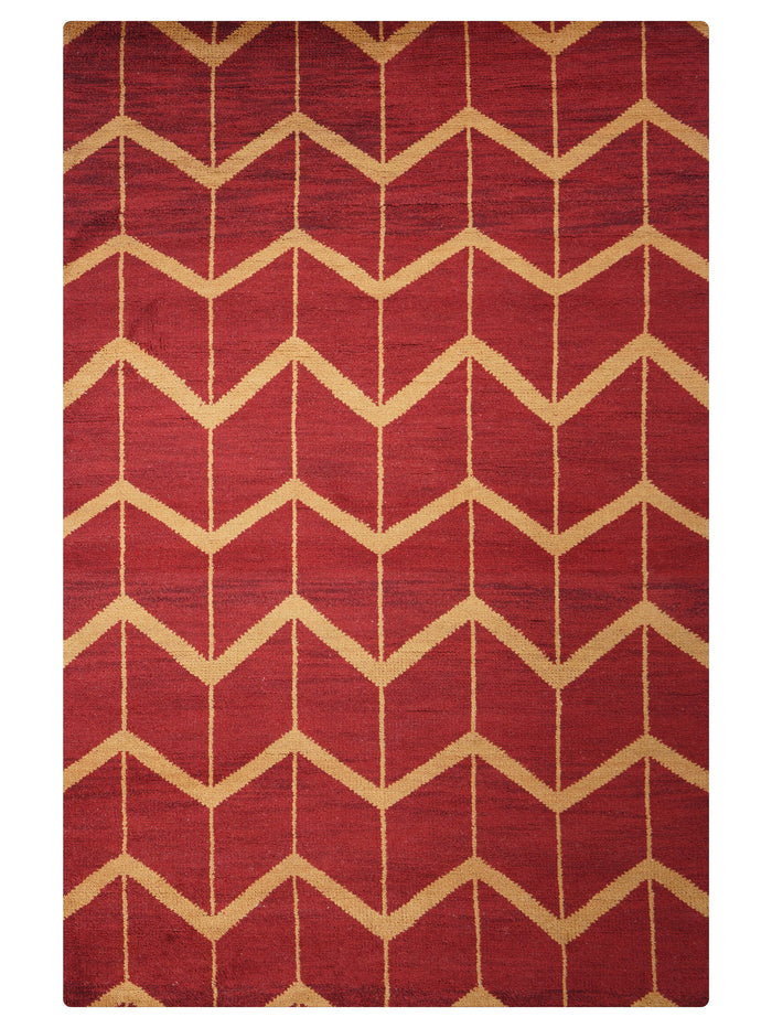 Parqueted Hand Knotted Rug — rug only