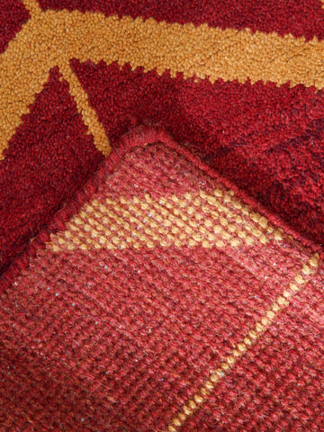 Parqueted Hand Knotted Rug