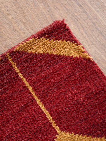 Parqueted Hand Knotted Rug