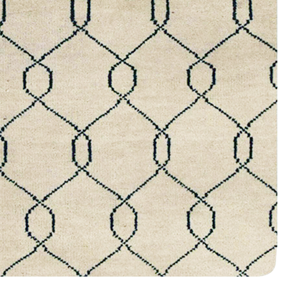 Quadrilateral Hand Knotted Rug
