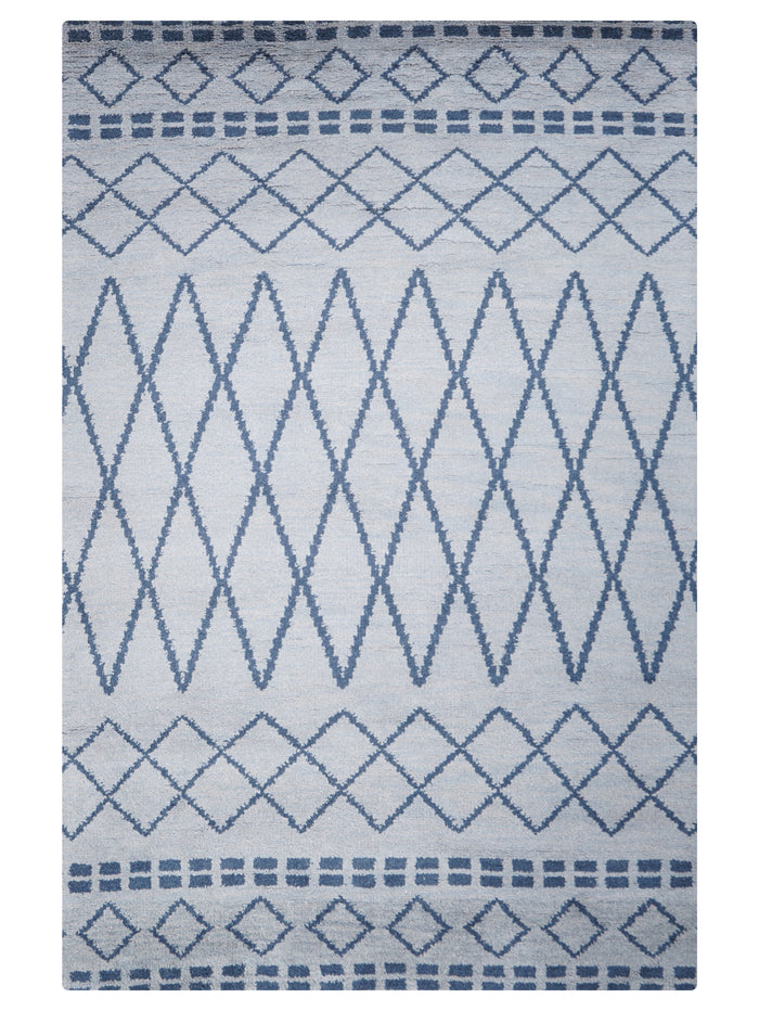 Latticed Hand Knotted Rug — rug only