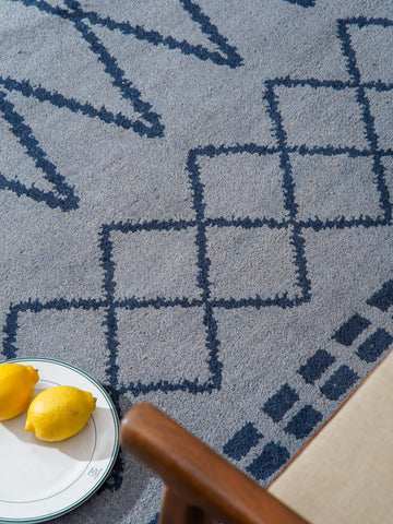 Latticed Hand Knotted Rug
