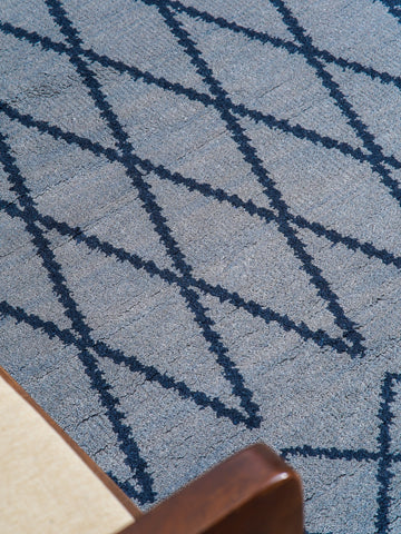 Latticed Hand Knotted Rug