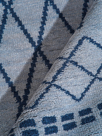 Latticed Hand Knotted Rug