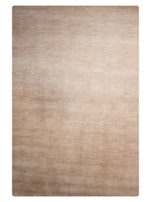 Hand Knotted Wool Beige Solid Area Rug