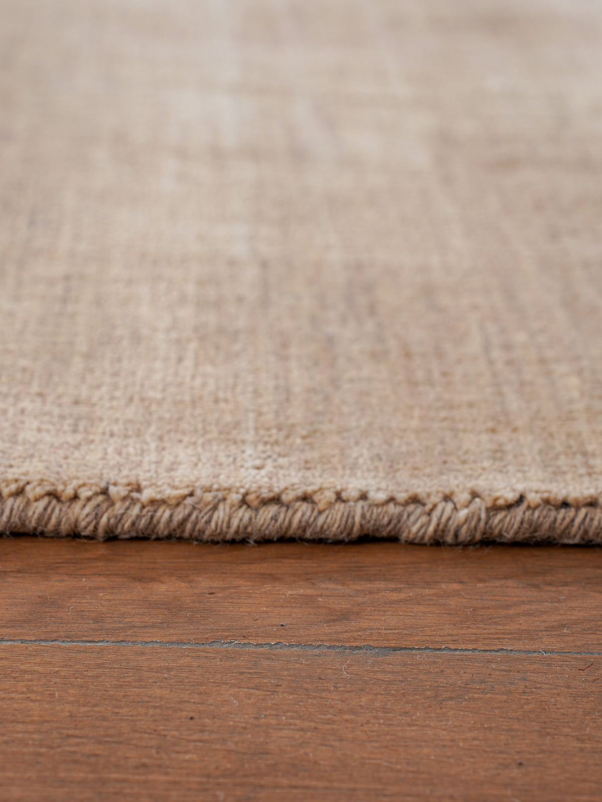 Hand Knotted Wool Beige Solid Area Rug