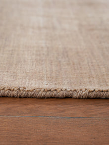 Hand Knotted Wool Beige Solid Area Rug