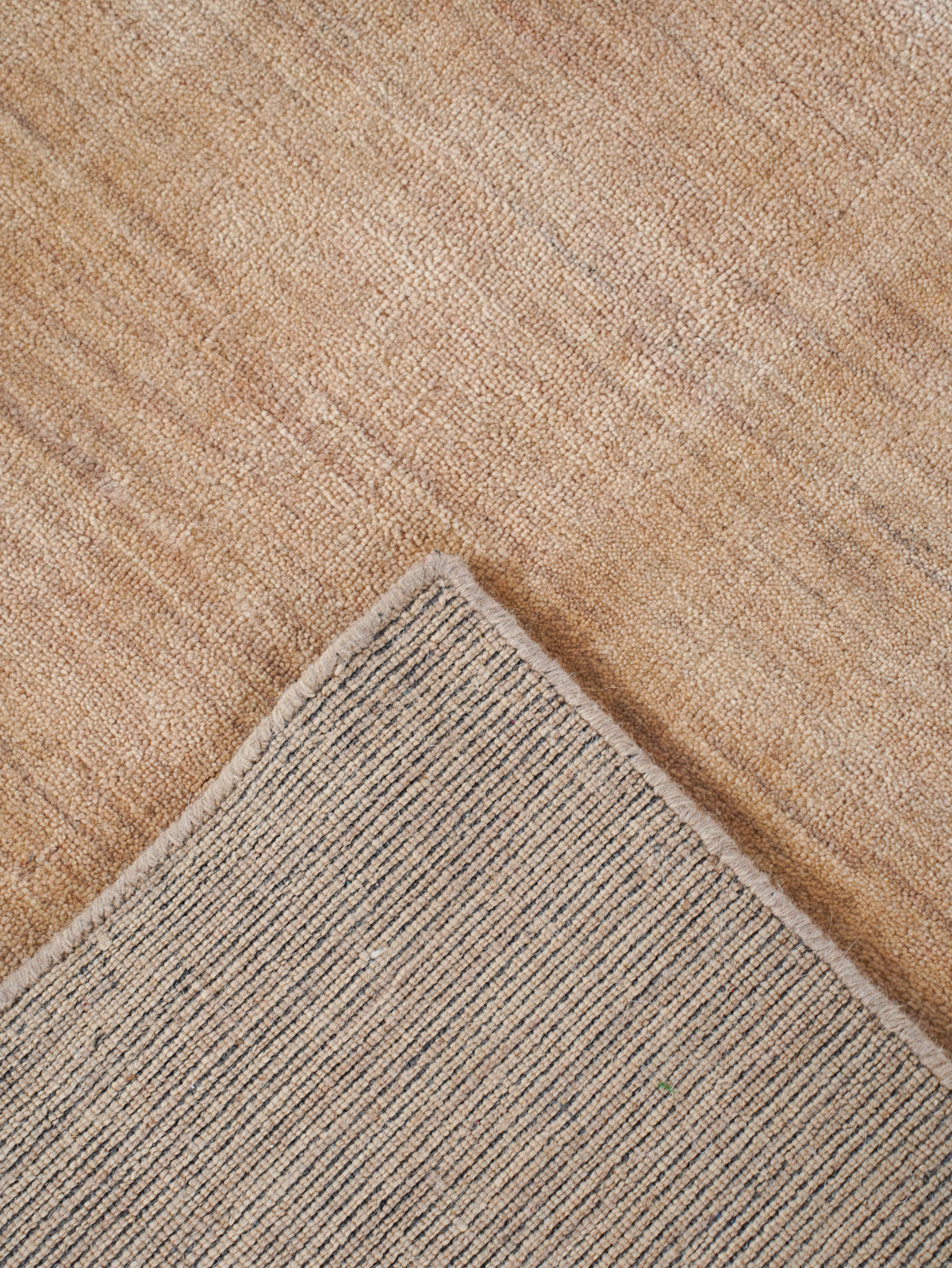 Hand Knotted Wool Beige Solid Area Rug