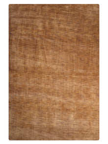 Hand Knotted Wool Brown Solid Area Rug