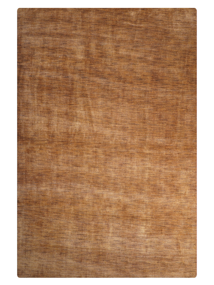 Hand Knotted Wool Brown Solid Area Rug — rug only