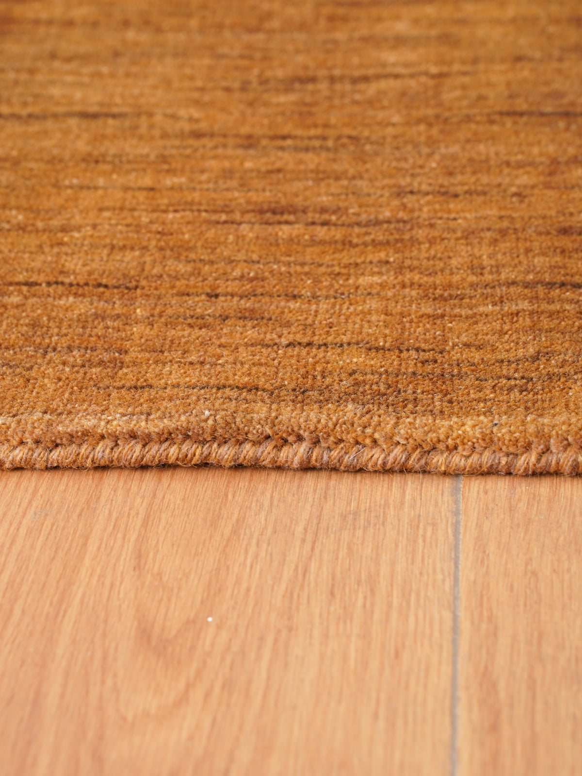 Hand Knotted Wool Brown Solid Area Rug
