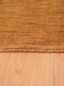 Hand Knotted Wool Brown Solid Area Rug