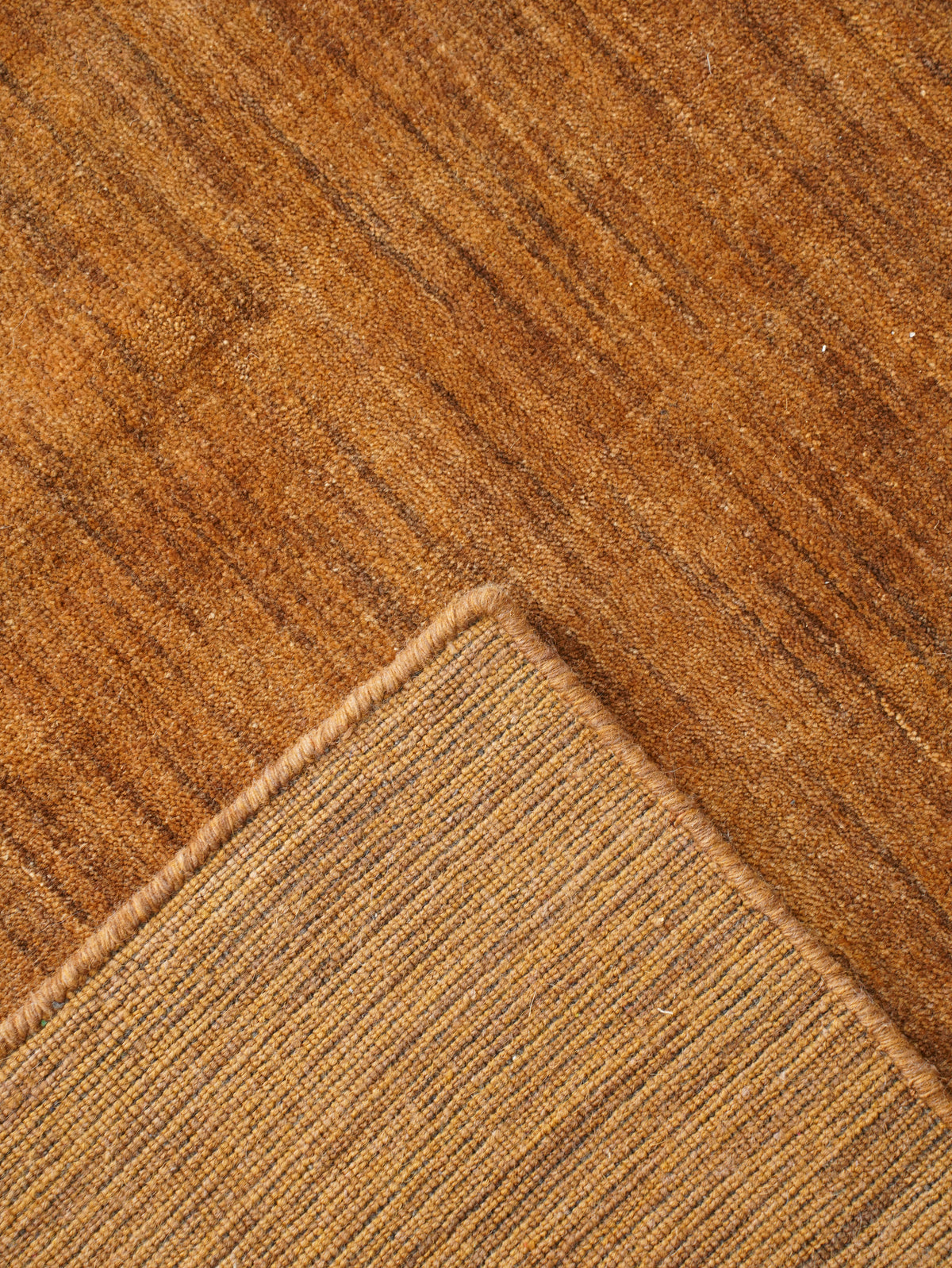 Hand Knotted Wool Brown Solid Area Rug