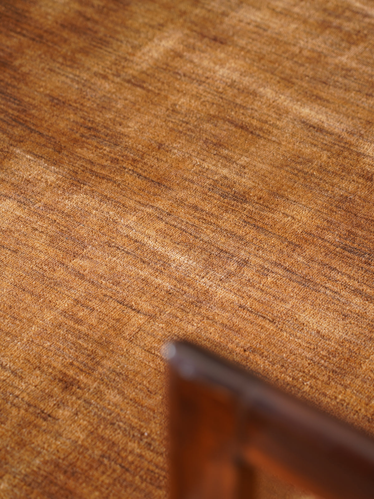 Hand Knotted Wool Brown Solid Area Rug