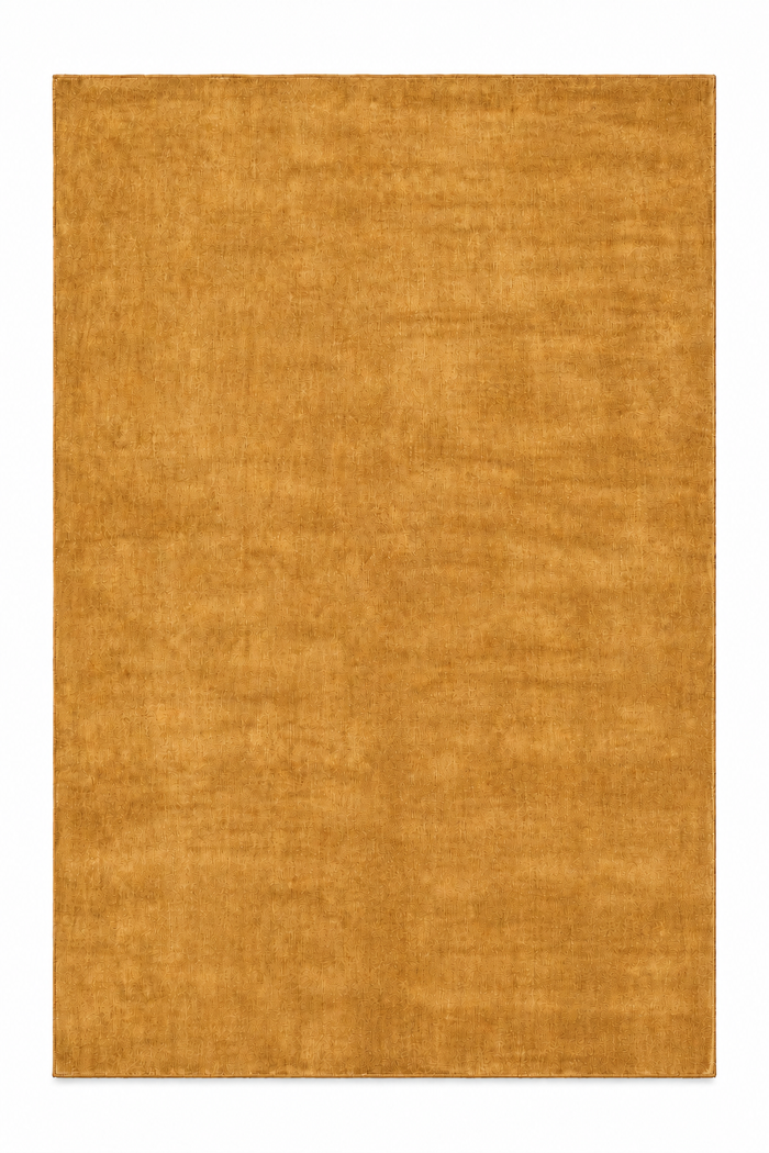 Hand Knotted Wool Camel Solid Area Rug — rug only