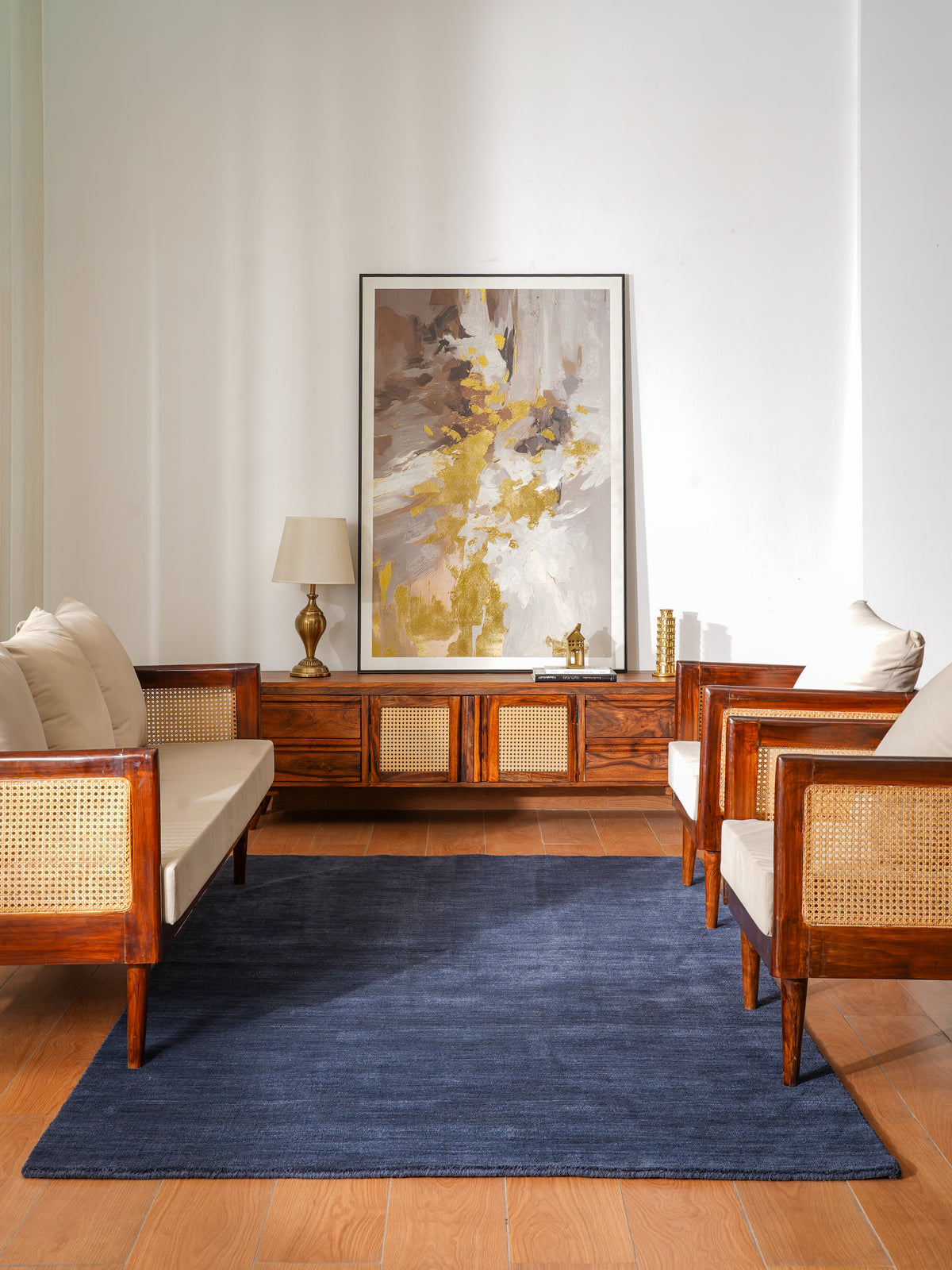Hand Knotted Wool Charcoal Solid Area Rug