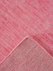 Hand Knotted Wool Pink Solid Area Rug