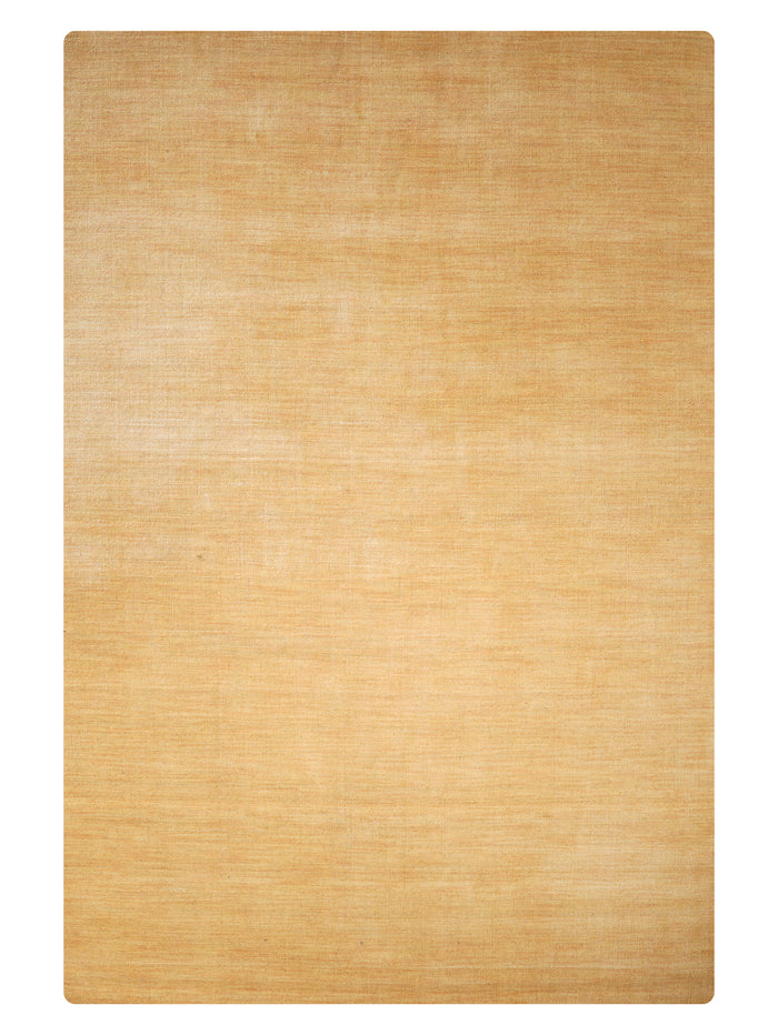 Hand Knotted Wool Gold Solid Area Rug — rug only