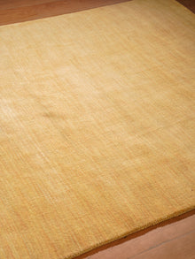 Hand Knotted Wool Gold Solid Area Rug