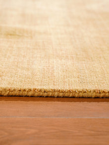 Hand Knotted Wool Gold Solid Area Rug