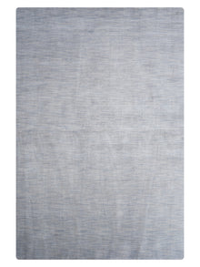 Hand Knotted Wool Grey Solid Area Rug