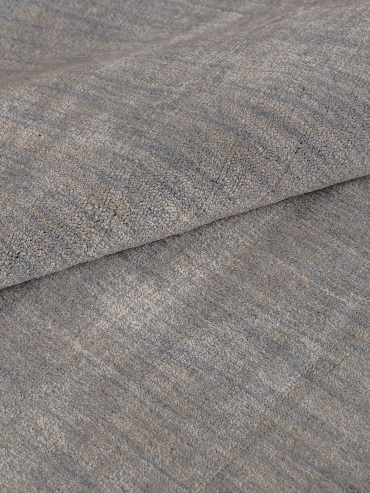 Hand Knotted Wool Grey Solid Area Rug