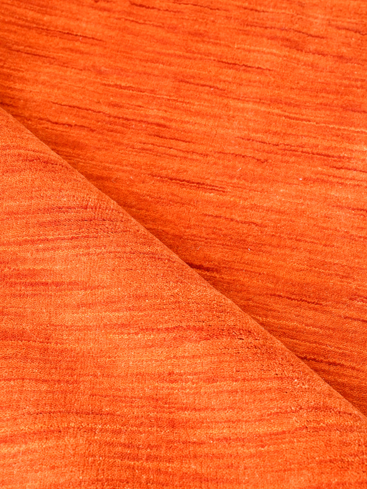 Hand Knotted Wool Orange Solid Area Rug