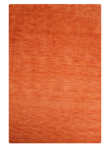 Hand Knotted Wool Orange Solid Area Rug