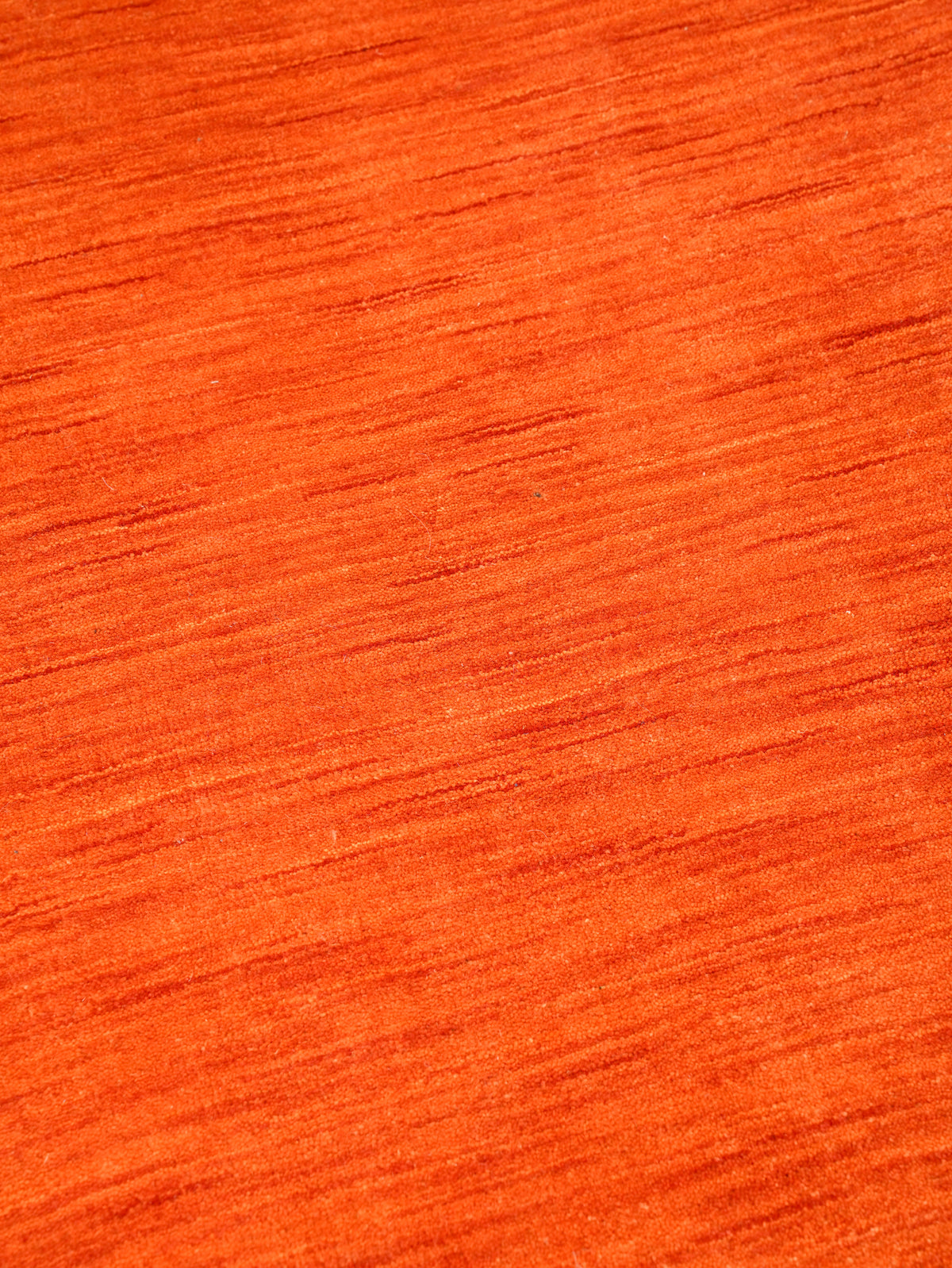 Hand Knotted Wool Orange Solid Area Rug
