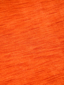 Hand Knotted Wool Orange Solid Area Rug